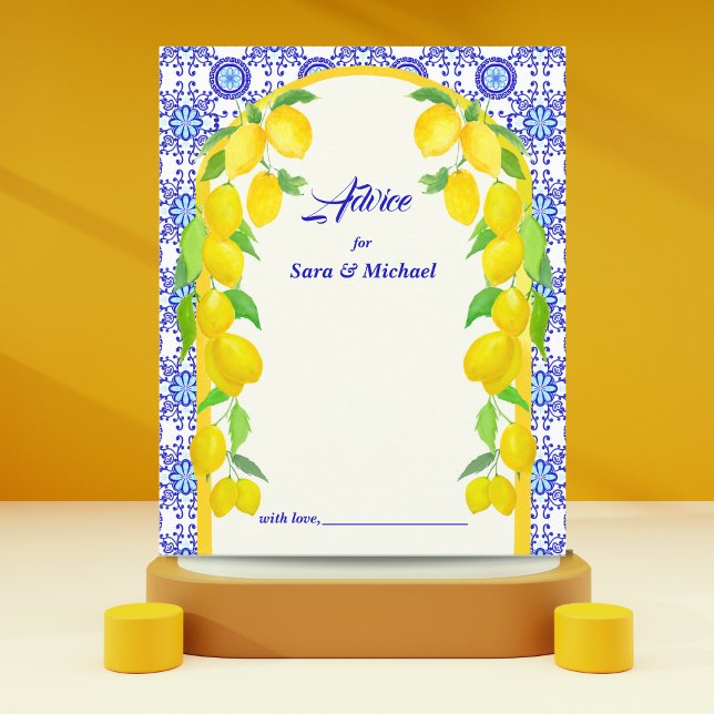 Aquarela Limões Casamento Noiva Amalfi (Criador carregado)
