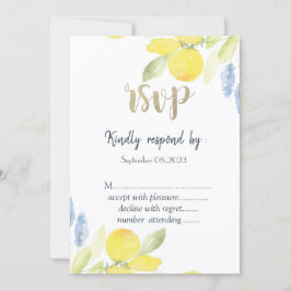 Aquarela Limões Convite RSVP
