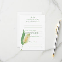 Aquarela lírio da paz branco RSVP casamento