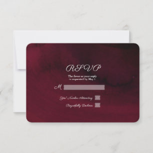 Aquarela Moderna Resposta RSVP Azul Naval Dourado