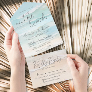 Aquarela no Casamento na Praia