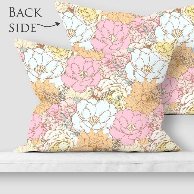 Aquarela Padrão floral colorido (Watercolor Colorful floral pattern Pillow Case)
