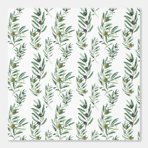 Aquarela Padrão Verde Oliva Charme Francês Campest