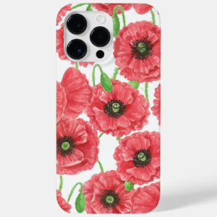 Aquarela papoila padrão floral