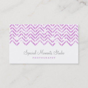 Aquarela Purple Chevron Cartão de visita