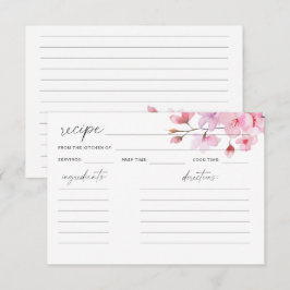 Aquarela Sakura - cartão de receita