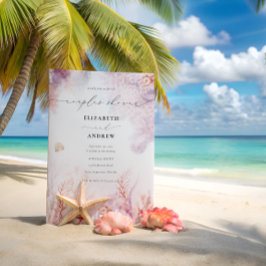 Aquarela Sob O Convite Para Chás De Casal Marítimo