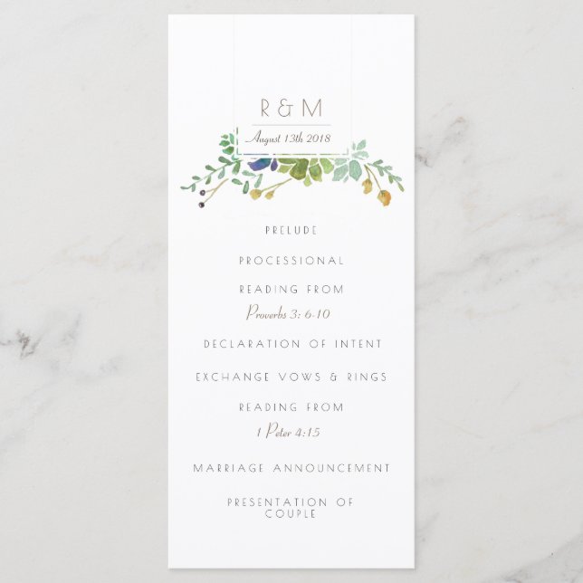 Aquarela Suculente | Inicial | Programa (Frente)