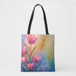 Aquarela Tulipas Bolsa floral