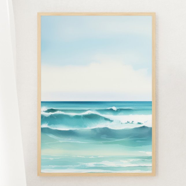 Aquarela Turquoise Beach Impressão 1 de 3 Poster (Criador carregado)