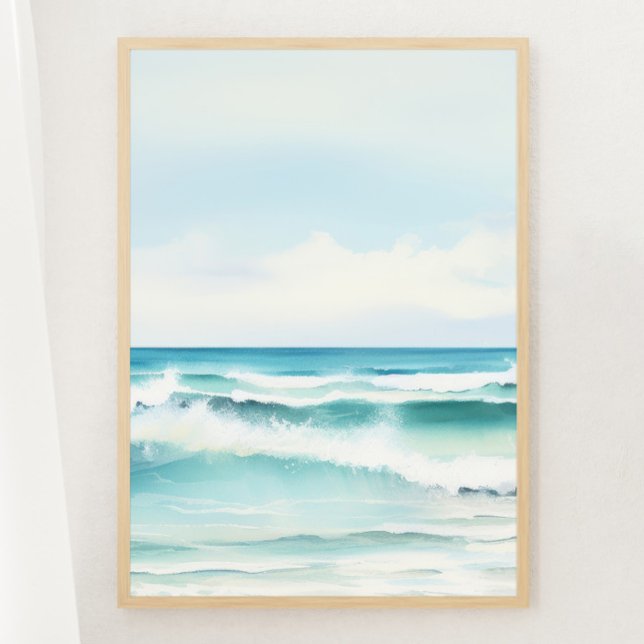 Aquarela Turquoise Beach Impressão 2 de 3 Poster (Criador carregado)