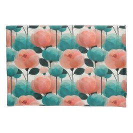 Aquarela Vintage Rosa e Verde Floral