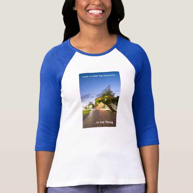 Aquário 'no Noog 3/4 de t-shirt do Raglan da Capa (Frente)