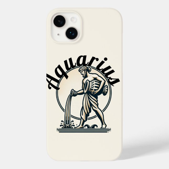 Aquário, o Bearer d'água, Vintage Zodiac (Verso)