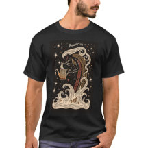 Aquário - T-Shirt Celestial Arte Zodiac