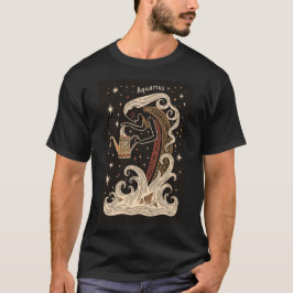 Aquário - T-Shirt Celestial Arte Zodiac