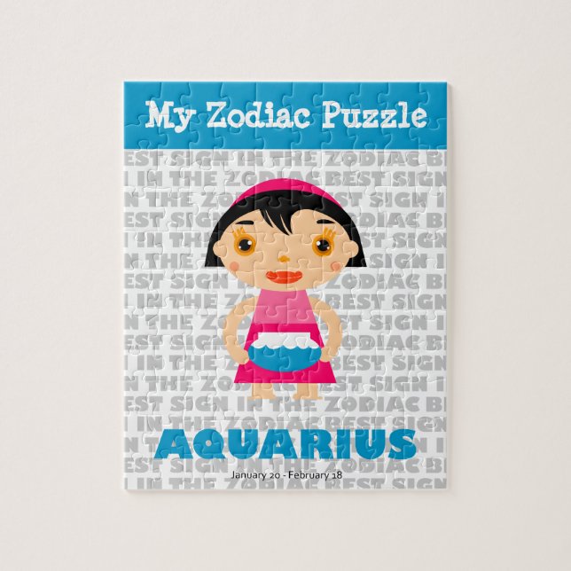 Aquarius, meu Quebra-cabeça Zodiac (Vertical)