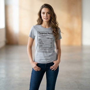 Aquarius Nutrition Fact Zodiac T-Shirt