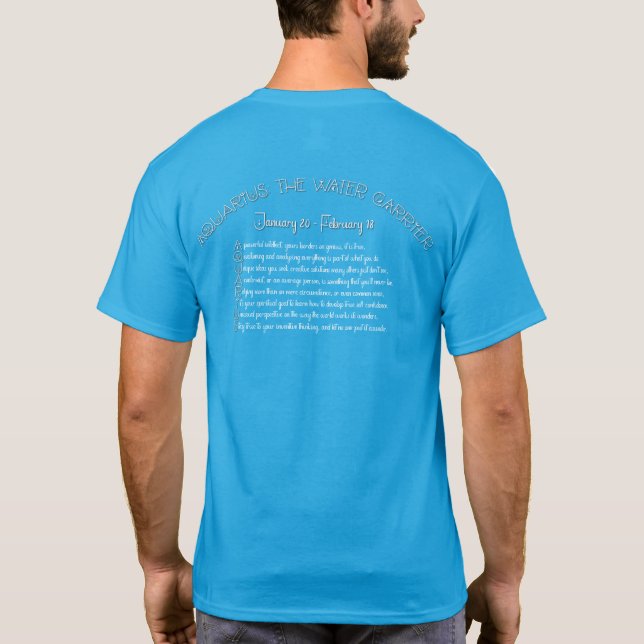 Aquarius T-Shirt - Teal (Verso)