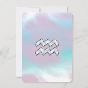 Aquarius Zodiac Símbolo da Mãe de Pearl Nacre