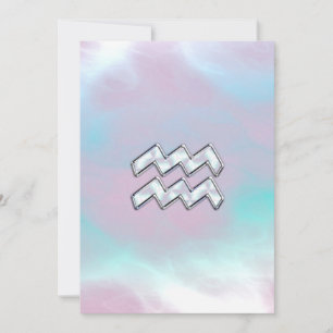 Aquarius Zodiac Símbolo da Mãe de Pearl Nacre