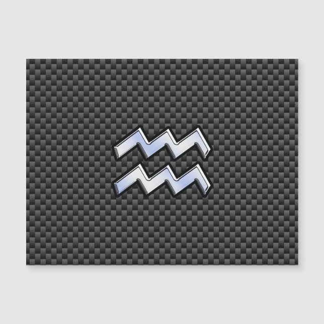 Aquarius Zodiac Símbolo de Fibra de Carbono Decor (Frente)