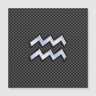 Aquarius Zodiac Símbolo de Fibra de Carbono Decor