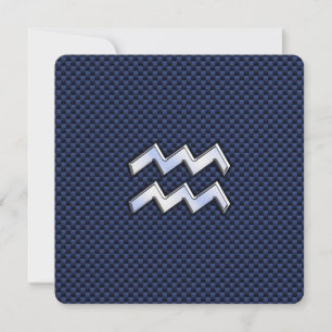 Aquarius Zodiac - Sinal de marinho azul fibra de c