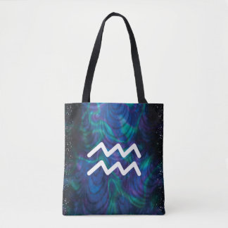 Aquarius Zodiac Tote Bag