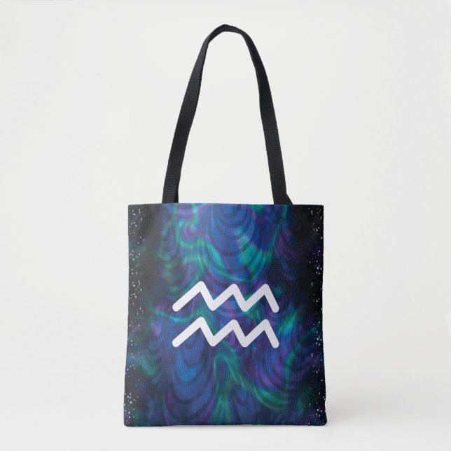 Aquarius Zodiac Tote Bag (Frente)
