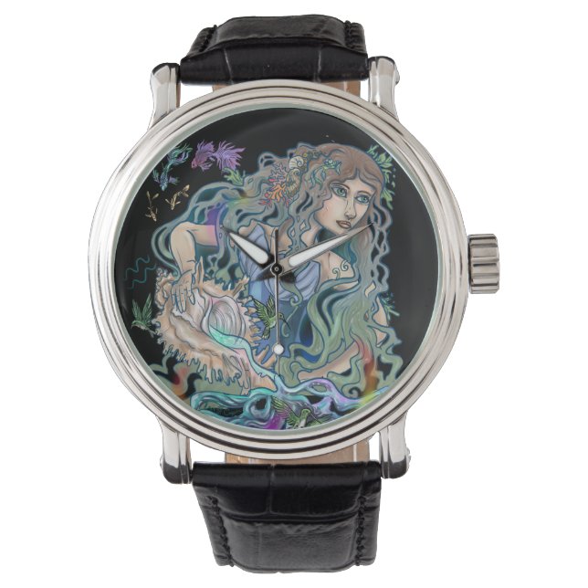 Aquarius Zodíaco relógio de pulso (Frente)