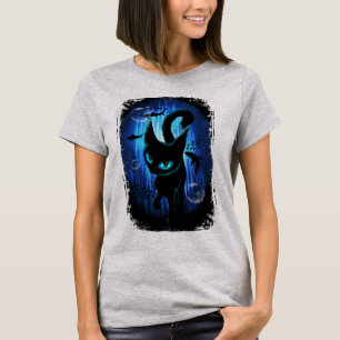 Aquático - Gato Surreal em Camiseta Oceânica Fanta