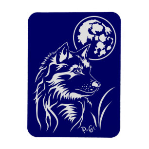 Aquele sonhado lobo jovem Premium Flexi íman