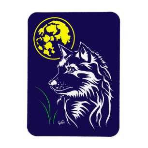 Aquele sonhado lobo jovem Premium Flexi íman