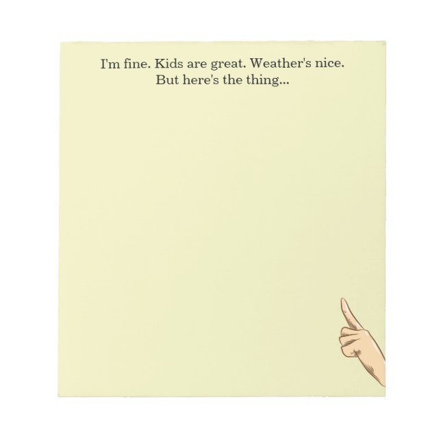 Aqui está o bloco de notas Coisas (Frente)