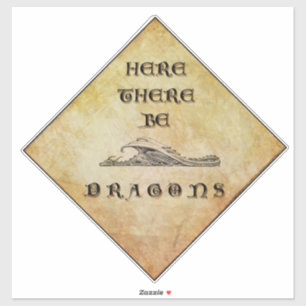 Aqui Há Dragões Adesivos de Vinil