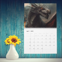 Aqui há Dragões Qualquer Ano Calendário de Fantasi