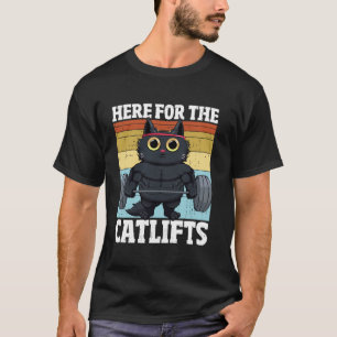 Aqui Para os Levantamentos de Gato Camiseta Divert