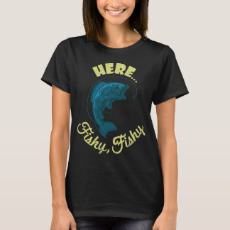 Aqui Peixinho Peixinho Camiseta da Pesca Sortuda