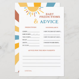 Aqui vêm as previsões e conselhos do filho