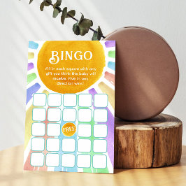 Aqui Vem O Bingo Do Chá de fraldas Do Son Retro Bo