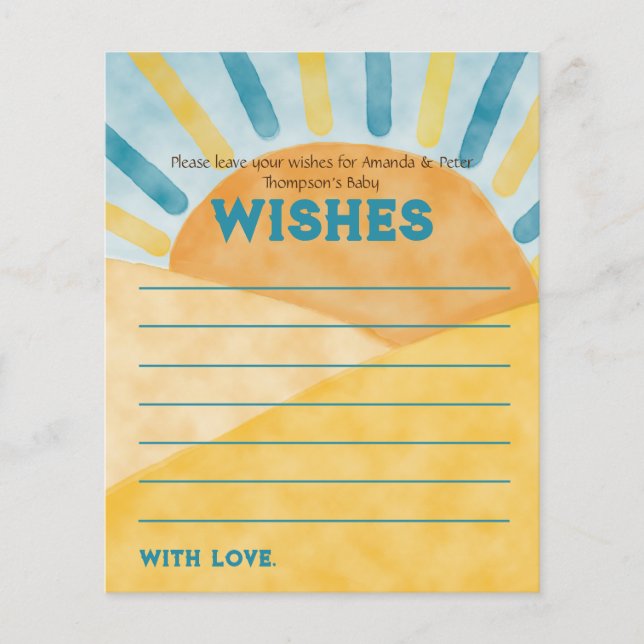 Aqui Vem o Cartão de Desejos de Chuvinha de Azul p (Frente)