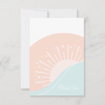 Aqui Vem O Cartões de agradecimentos Plana Do Sol