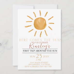 Aqui vem o convite de aniversário do Sol