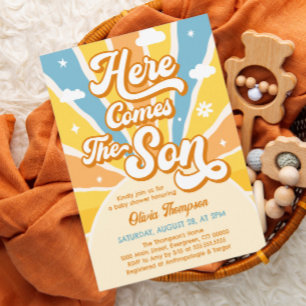 Aqui vem o convite do Chá de fraldas Filho