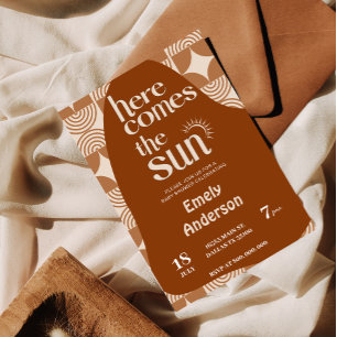 Aqui vem o convite para o chá de fraldas do sol