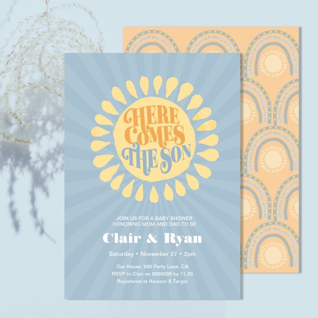 Aqui Vem O Convite Para O Chá de fraldas Filho (Criador carregado)