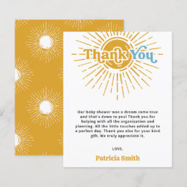 Aqui vem o filho chá de fraldas Obrigado