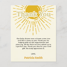 Aqui vem o filho chá de fraldas Obrigado