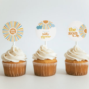 Aqui vem o Filho Cupcake Toppers